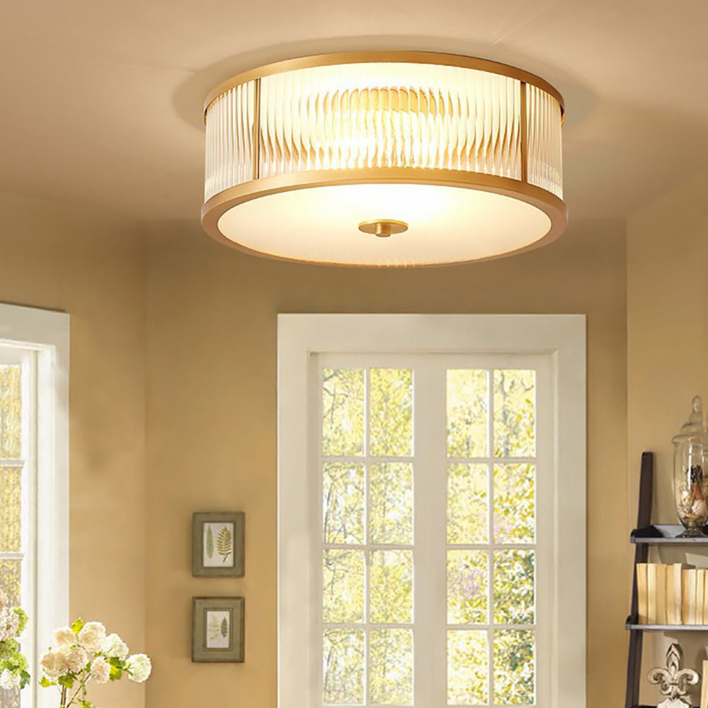 Vintage Round Simple Brass Ceiling Lamps - Cueteks