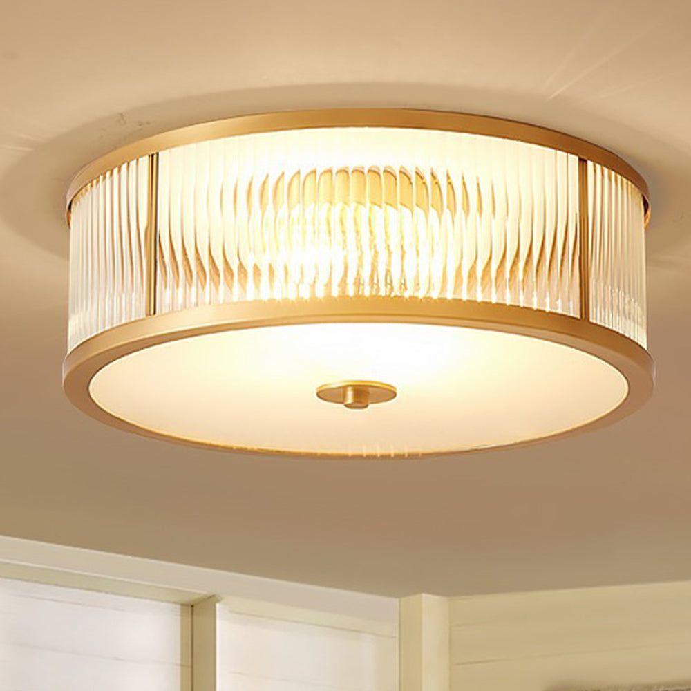 Vintage Round Simple Brass Ceiling Lamps - Cueteks