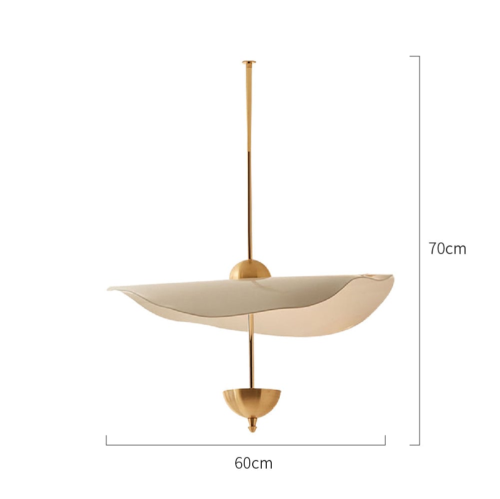 Art Deco Gold Metal Lotus Led Light Fixtures Chandeliers - Cueteks