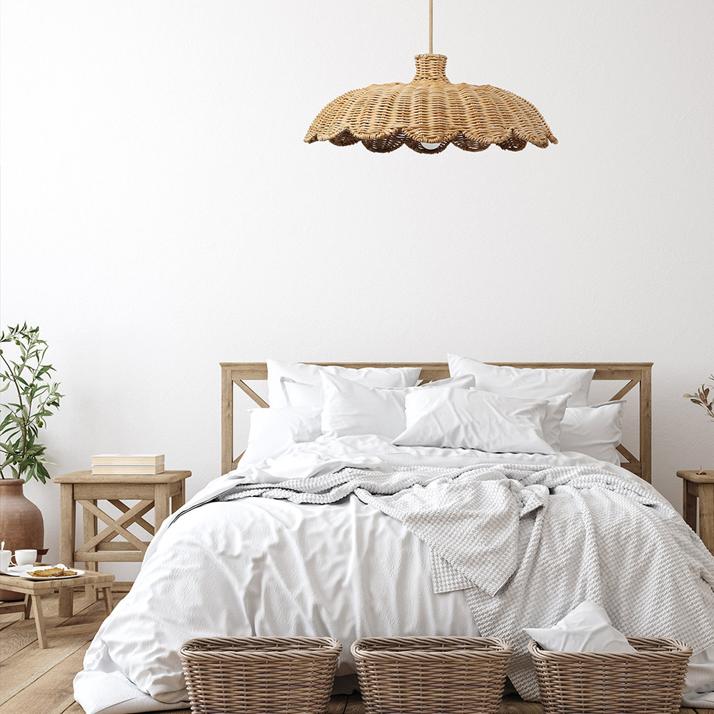 Boho Creative Decor Rattan Woven Pendant Light - Cueteks