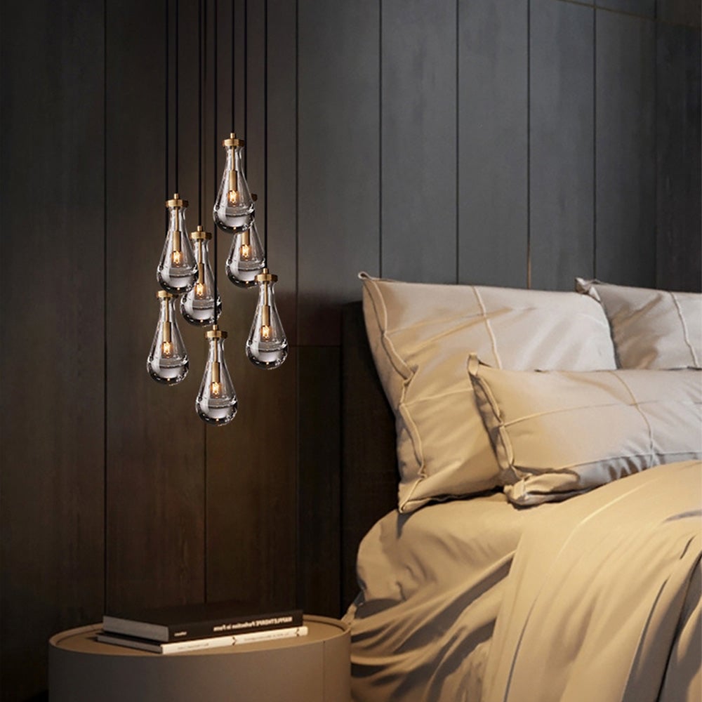 Modern Art Deco Raindrop Chandelier - Cueteks