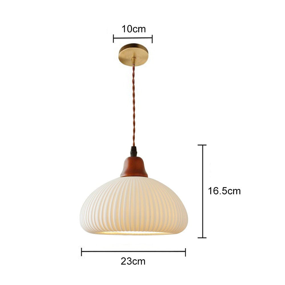 Vintage Nordic Ceramic White Pendant Light For Dining Room - Cueteks