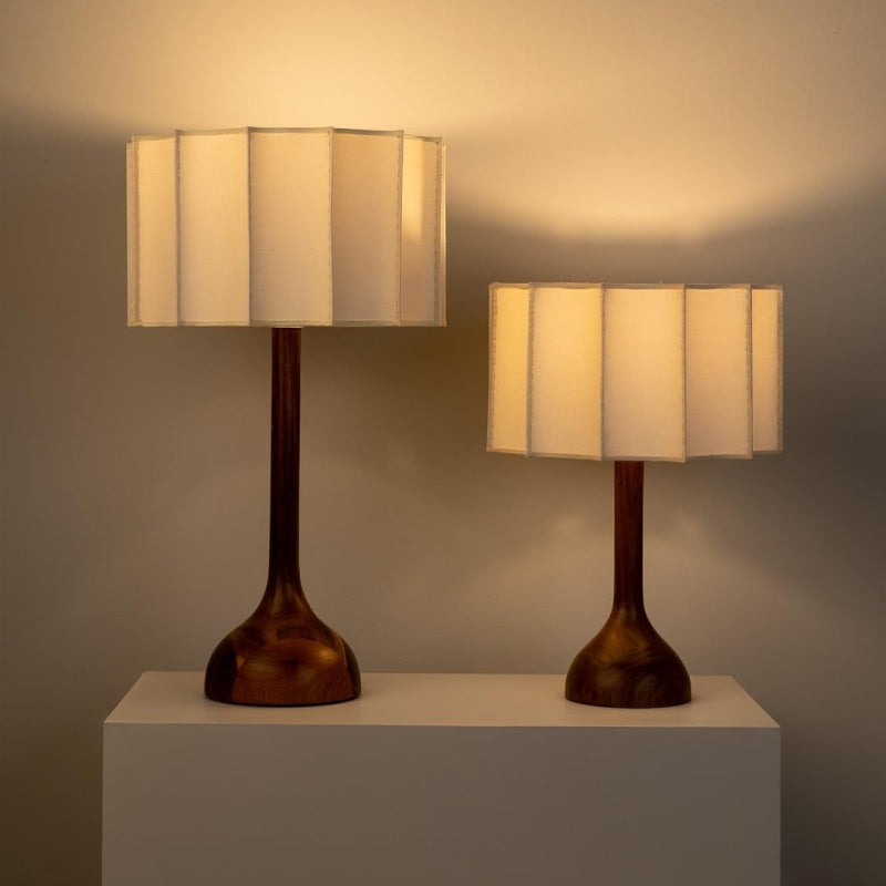 Wabi Sabi Designer Wood Table Lamp - Cueteks