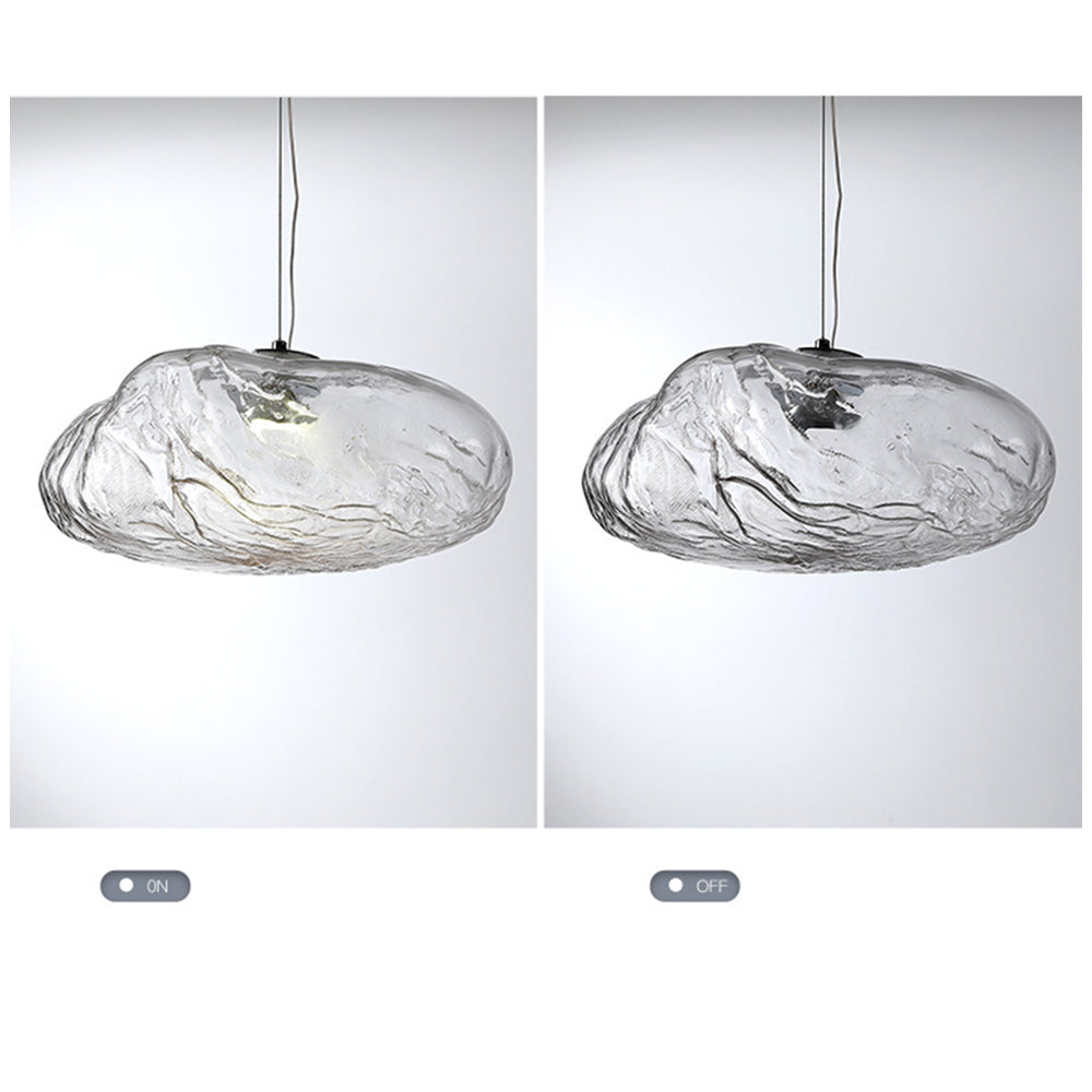 Stylish Glass Cloud Shape Pendant Light Indoor Fixture Decorative Light - Cueteks
