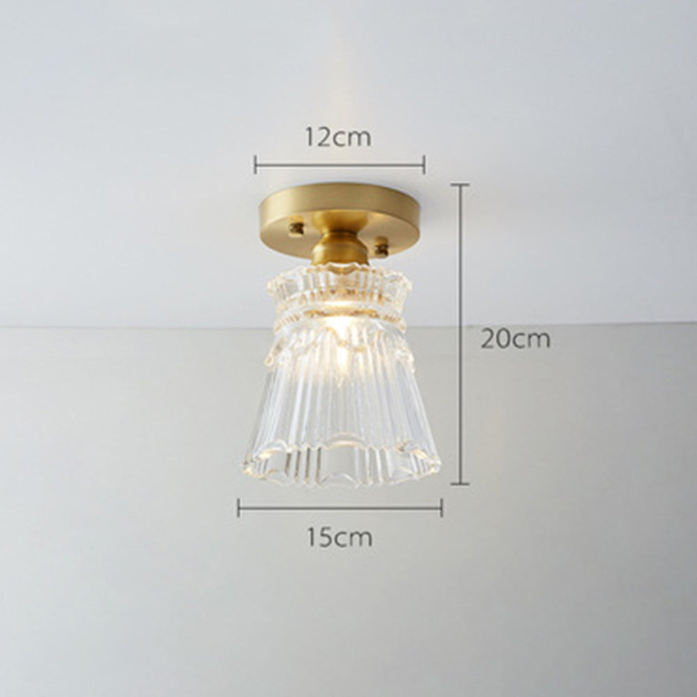 Simple Glass Semi Flush Ceiling Lights - Cueteks