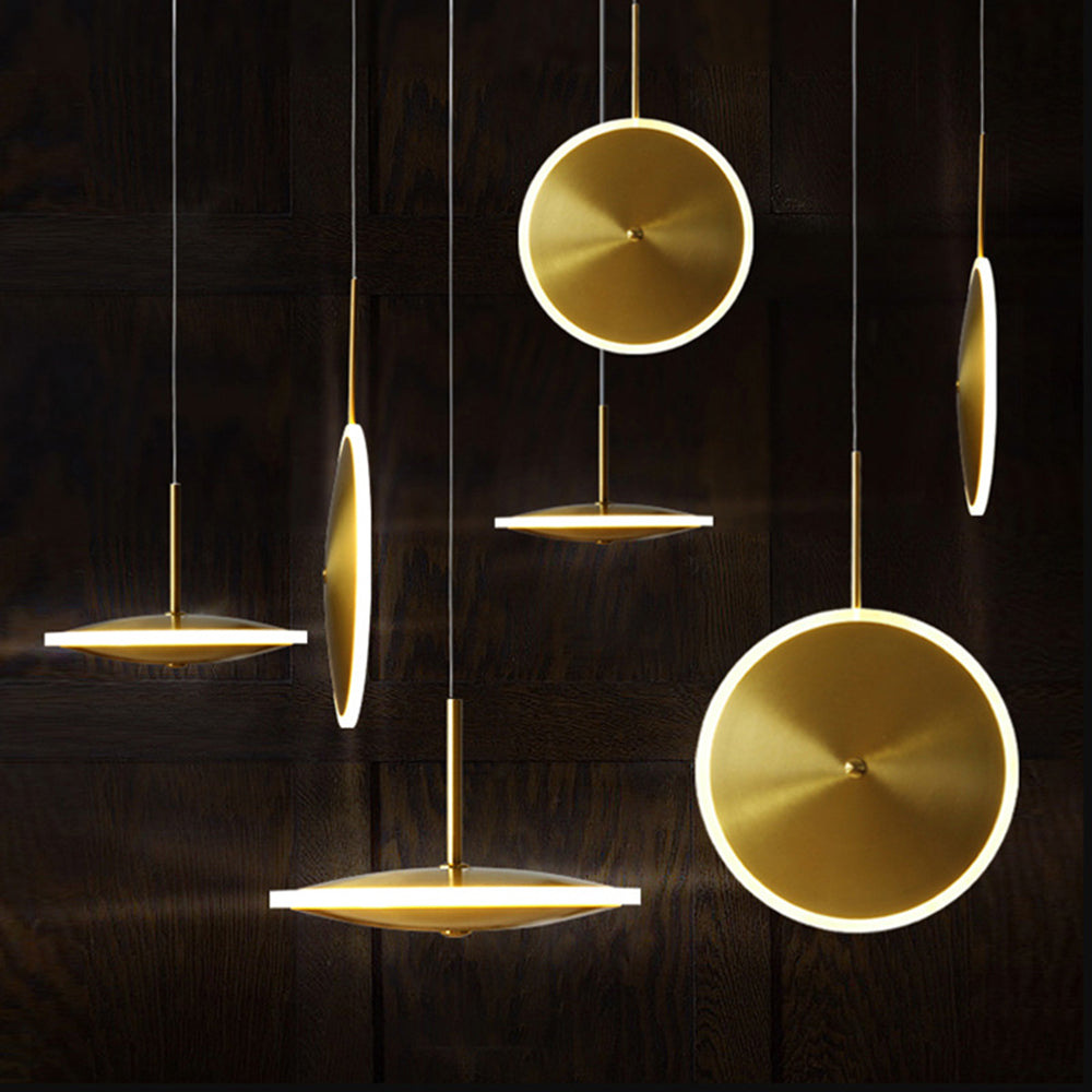 Modern Gold Chandelier Round Restaurant Lamps - Cueteks
