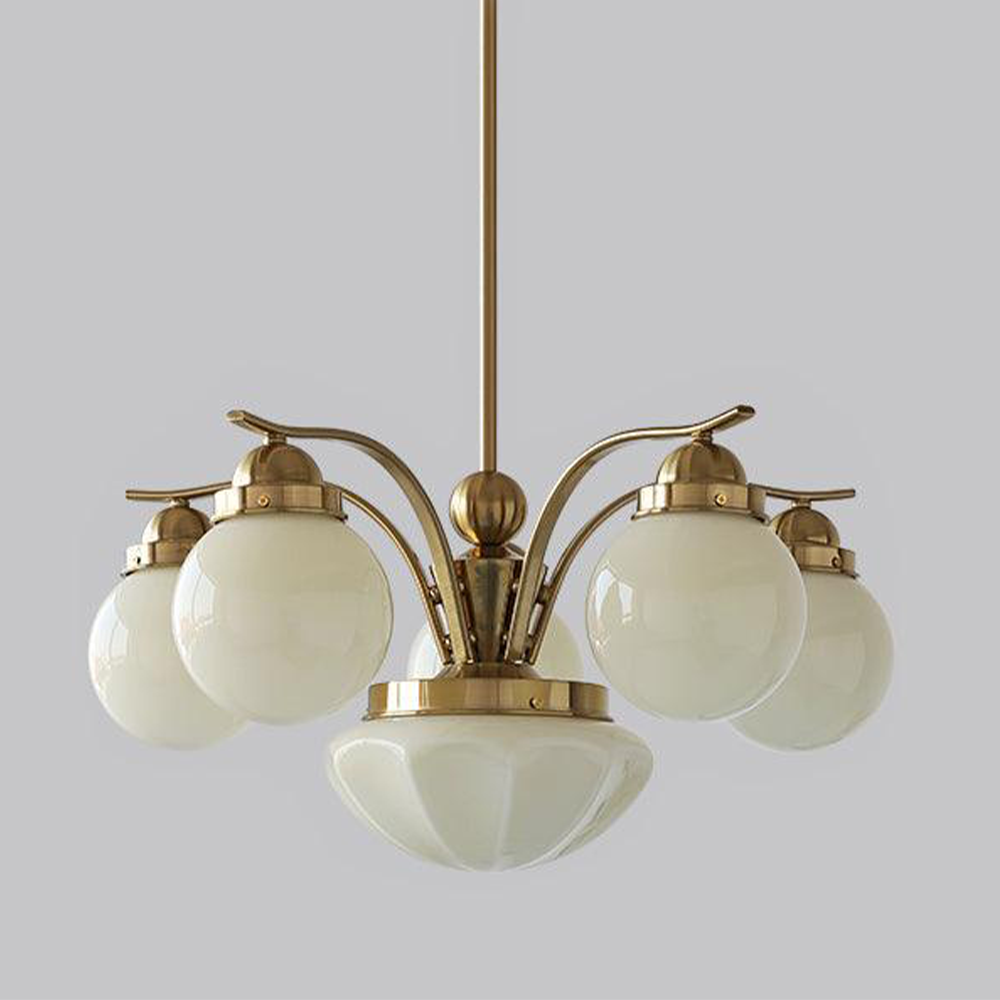 Vintage Ryttenberg Glass Chandelier - Cueteks