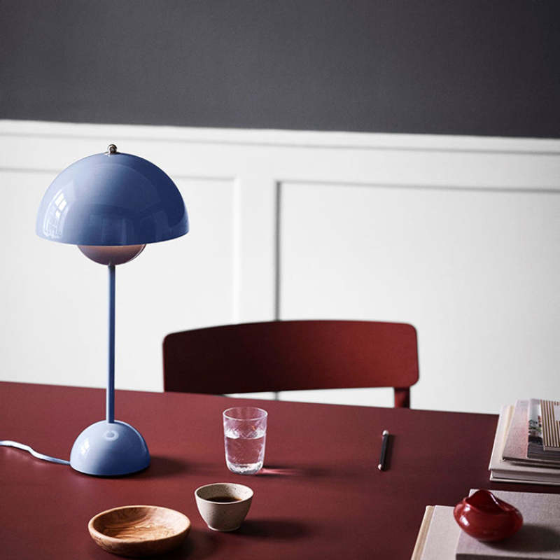 Morandi Mushroom Table Lamp, Rechargeable, Multi Colors, Metal - Cueteks