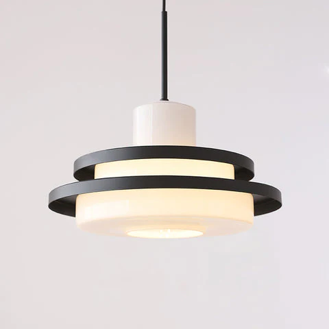 Vintage Bauhaus Equator Glass Pendant lamps - Cueteks