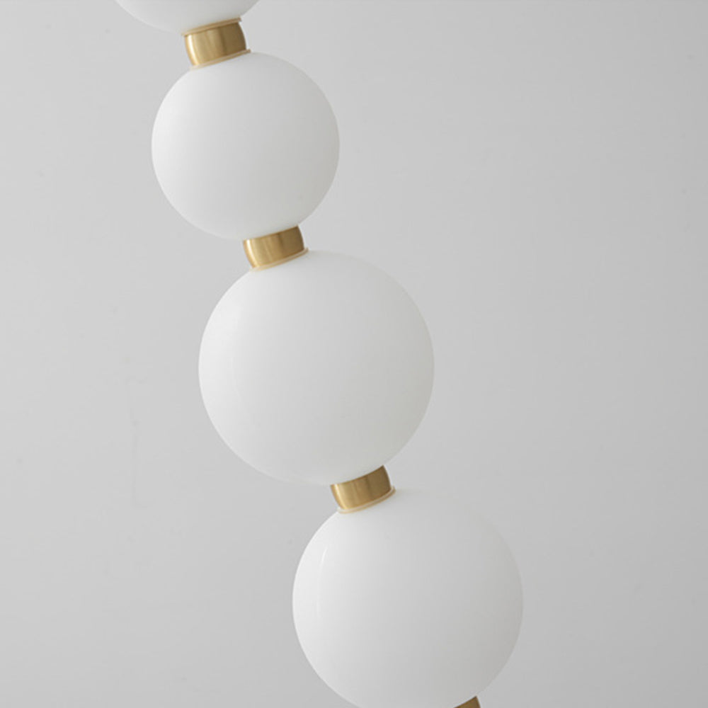 Art Deco White Bubble LED Chandelier For Staircase - Cueteks
