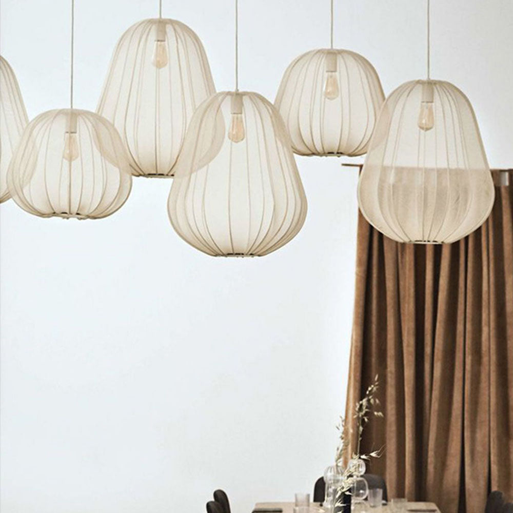 Nordic 1-Light Fabric Lampshade Shade Pendant Lamp - Cueteks