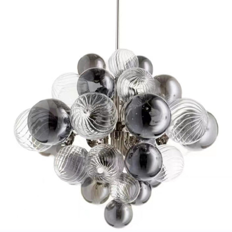 Contemporary Designer Cluster Bubble Glass Chandelier - Cueteks