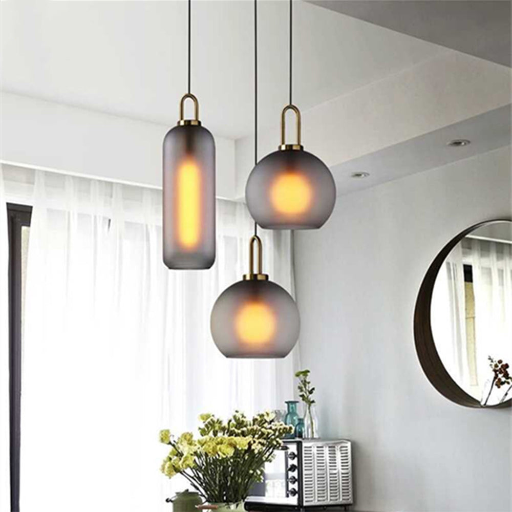 Modern Glass Living Room Pendant Light - Cueteks