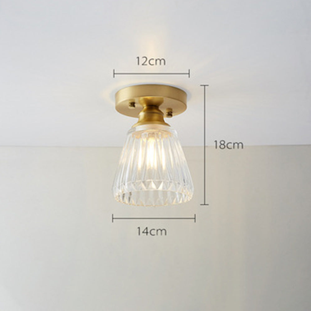 Simple Glass Semi Flush Ceiling Lights - Cueteks