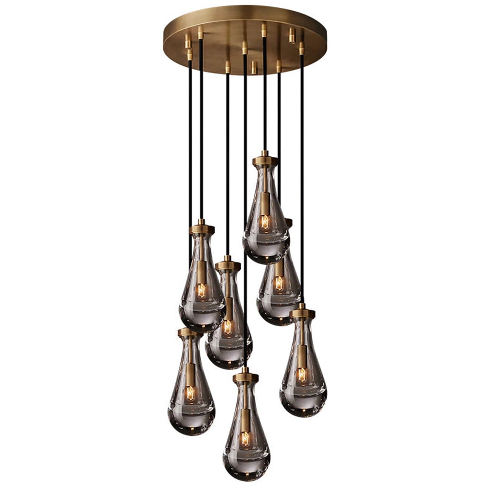 Modern Art Deco Raindrop Chandelier - Cueteks