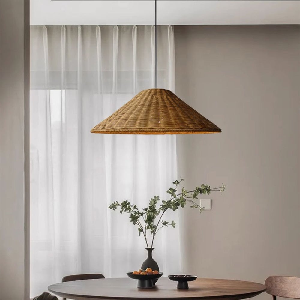 Farmhouse Handmade Rattan Pendant Light - Cueteks