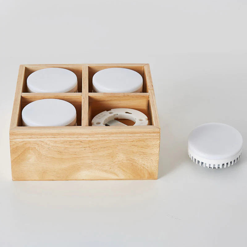 Ozawa Einfache LED Deckenleuchte aus Holz für Wohnzimmer, Schlafzimmer - Cueteks