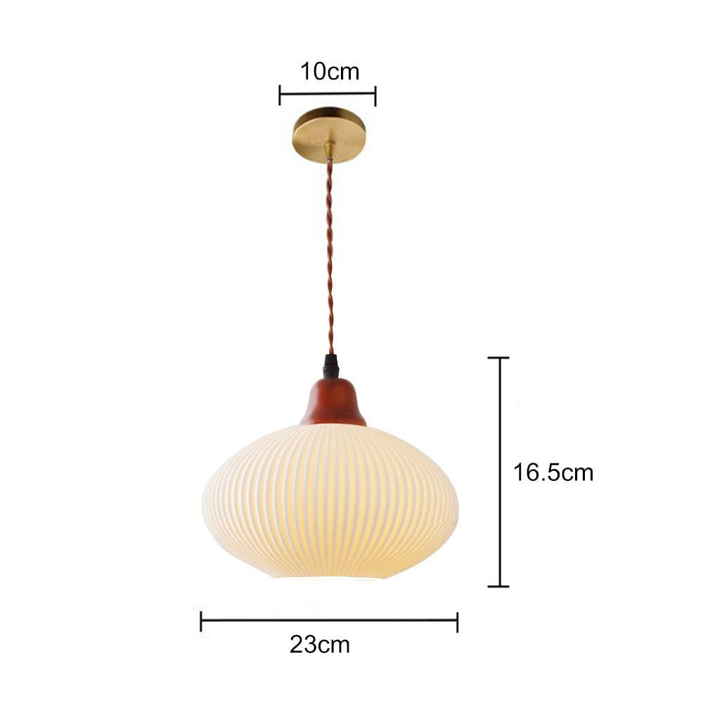 Vintage Nordic Ceramic White Pendant Light For Dining Room - Cueteks