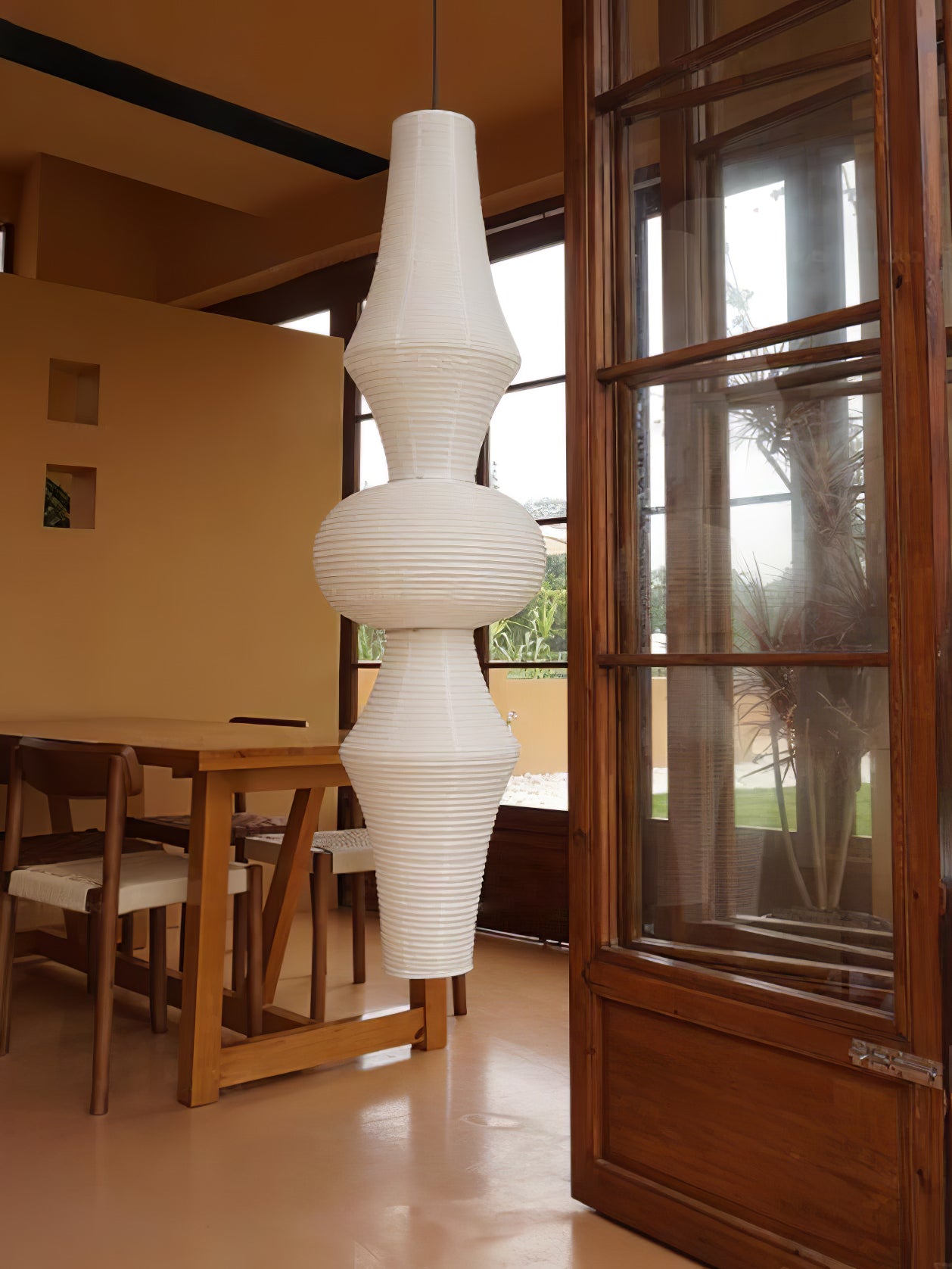 Washi Paper E Pendant Light - Cueteks