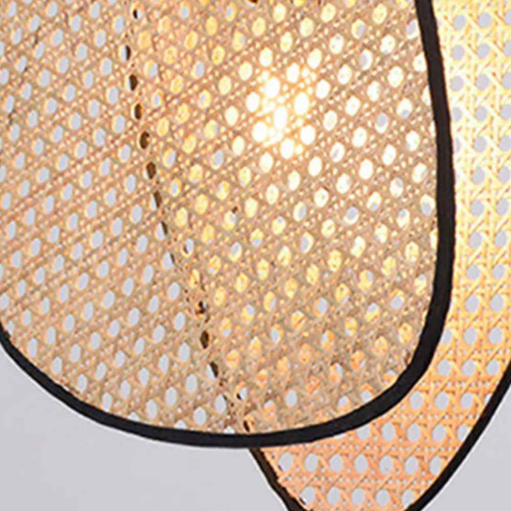 Ritta Pendelleuchte, Rattan & Weidengeflecht, ∅33/44cm - Cueteks