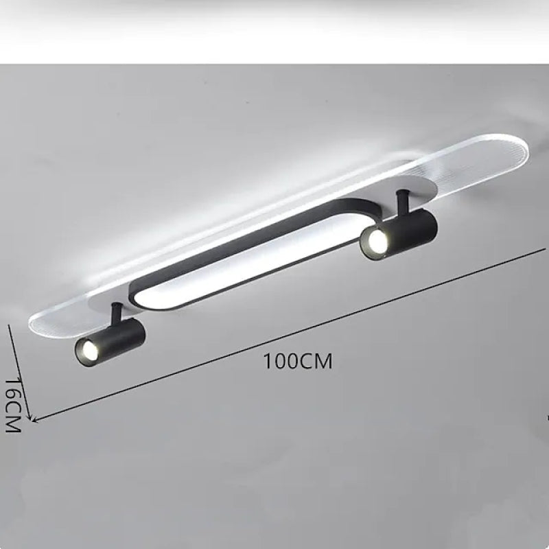 Haney Moderne Dimmbare LED Deckenleuchte mit Strahler für Büro & Esszimmer - Cueteks