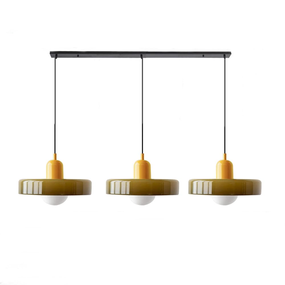 3 Heads Bauhaus Modern Simple Glass Pendant Light - Cueteks