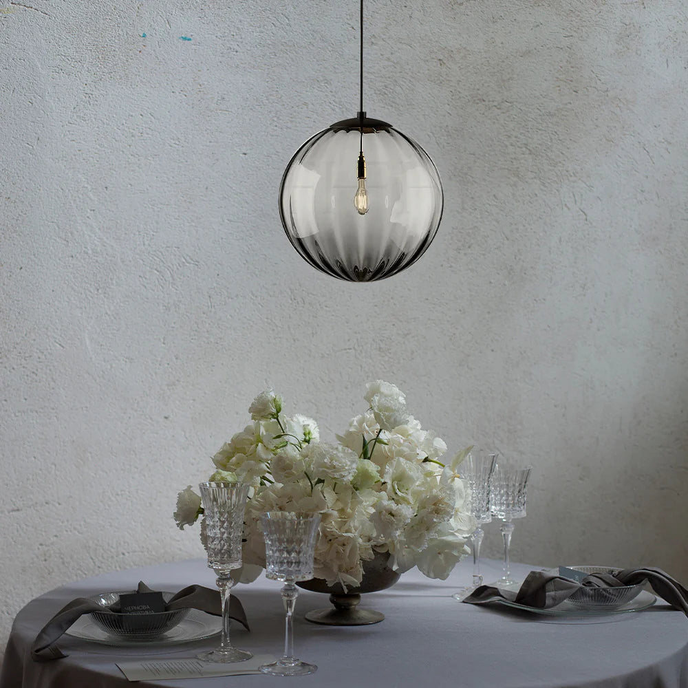 Modern Simple Round Glass Pendant Light - Cueteks
