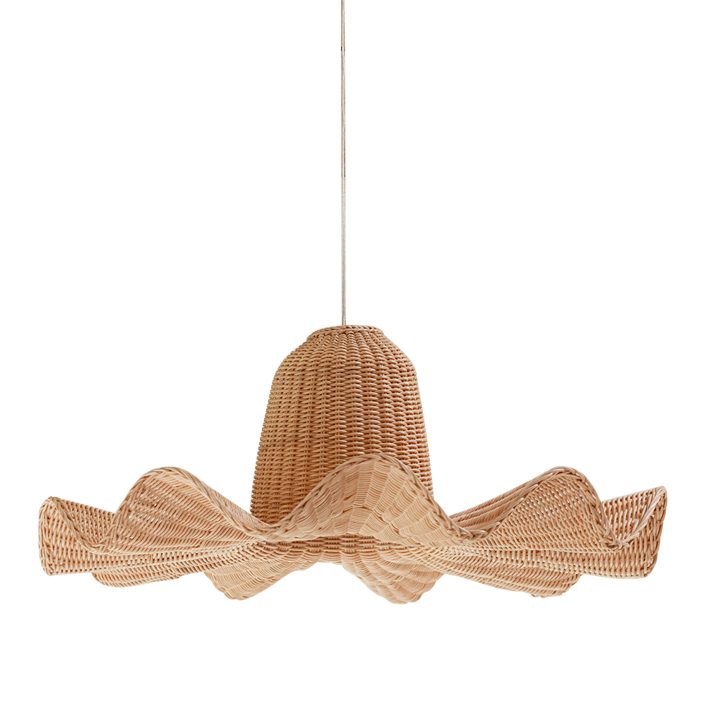 Vogue Rattan Dome Large Handwoven Pendant Light - Cueteks