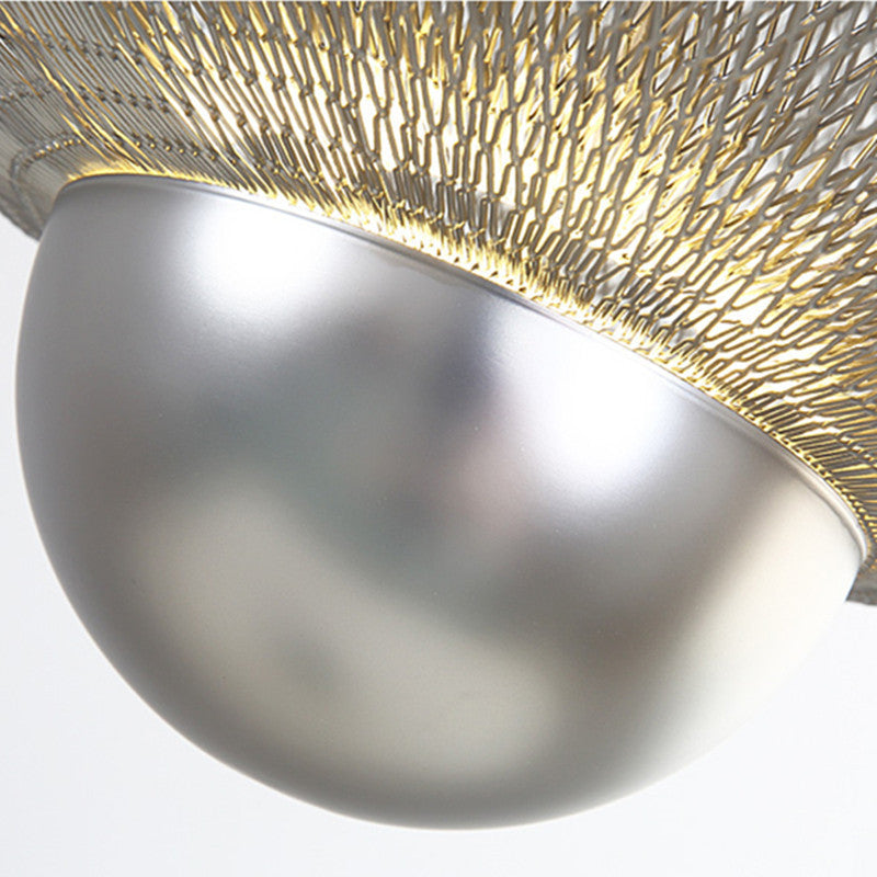 Opulent Metal Grid Pendant Light - Cueteks