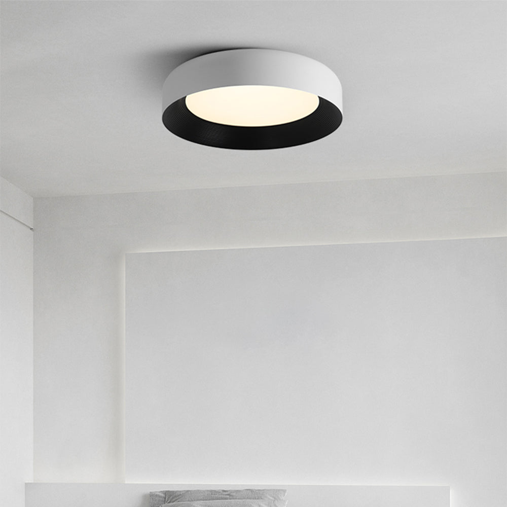 Modern LED Metal Ceiling Lamp Flush Mount Black Ceiling Light - Cueteks