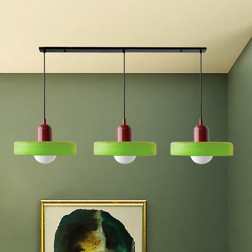 3 Heads Bauhaus Modern Simple Glass Pendant Light - Cueteks