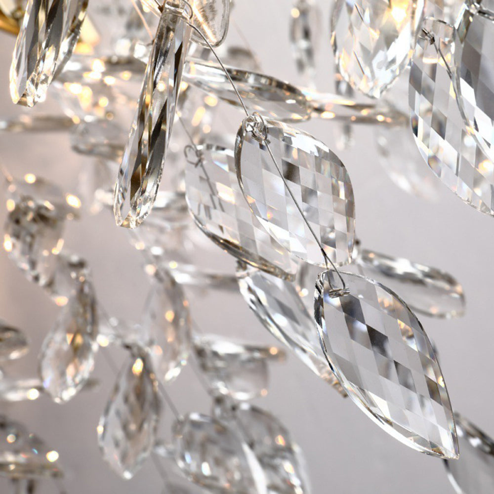 Modern Large Crystal Gold Tiered Dining Room Chandelier - Cueteks