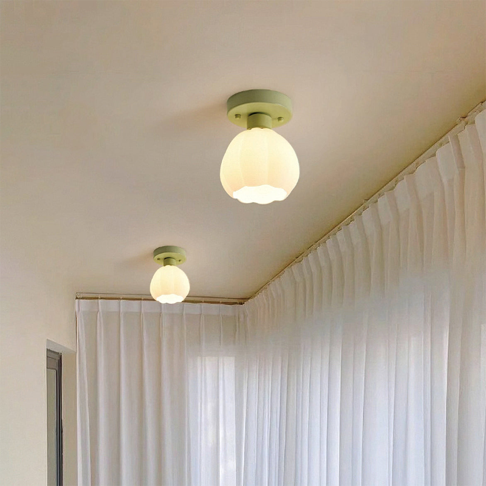 Cream Pumpkin Creative Corridor Aisle Ceiling Light - Cueteks