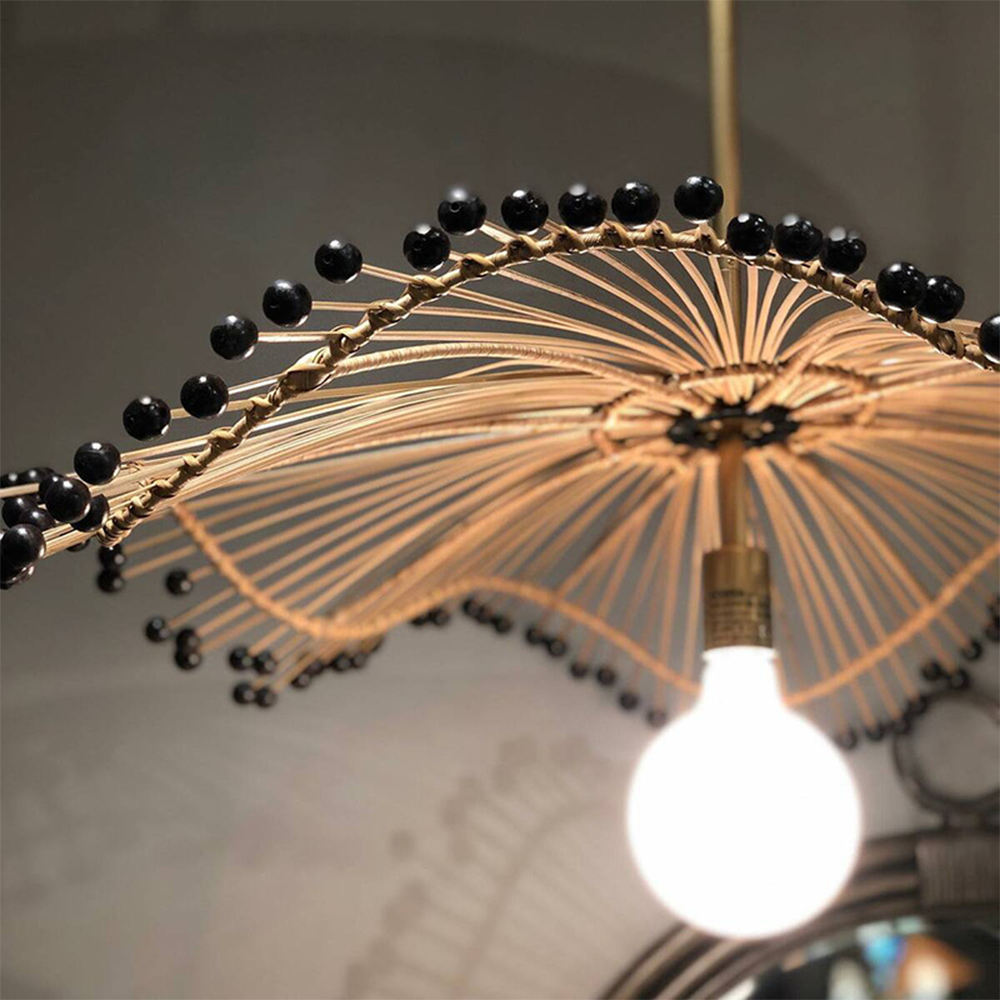 Modern Waverly Handwoven Rattan Pendant Light - Cueteks