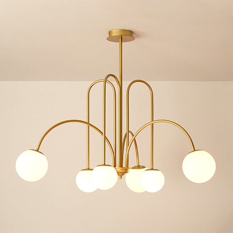 Art Deco Glass Ball Chandelier - Cueteks