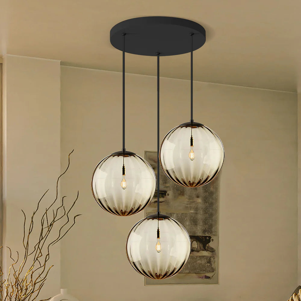 Modern Simple Round Glass Pendant Light - Cueteks