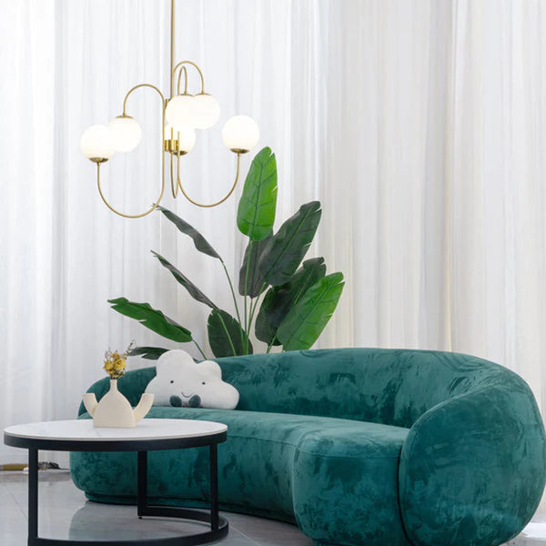 Metal Glass Vintage Chandelier - Cueteks
