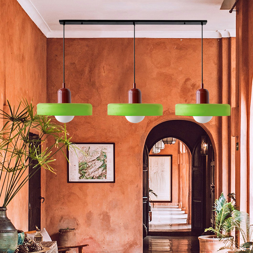 3 Heads Bauhaus Modern Simple Glass Pendant Light - Cueteks