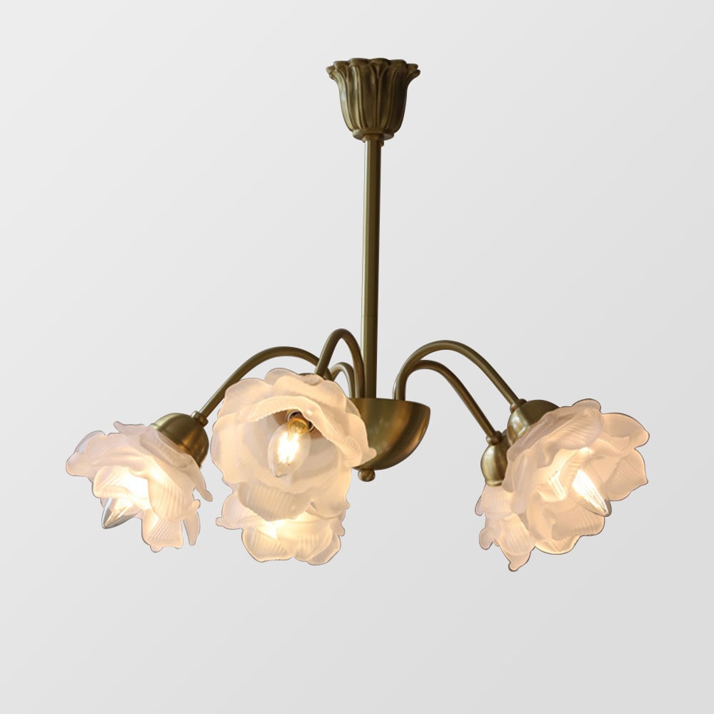 Modern French Retro Copper White Chandelier - Cueteks