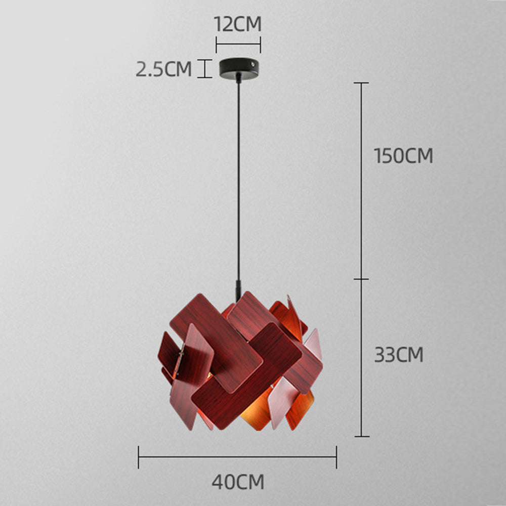 Escape red gallery diagram with 40 cm shade width and 33 cm shade height