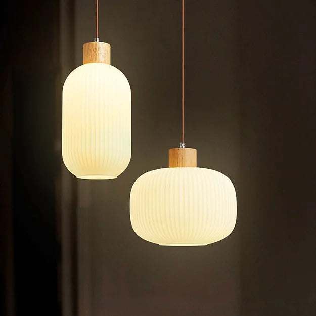 Vintage Milky White Glass Pendant Lights - Cueteks