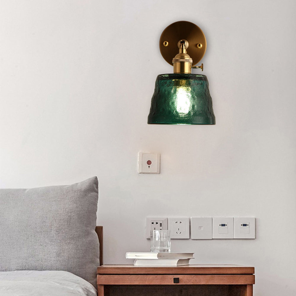 Vintage Glass Adjustable Wall Sconce - Cueteks