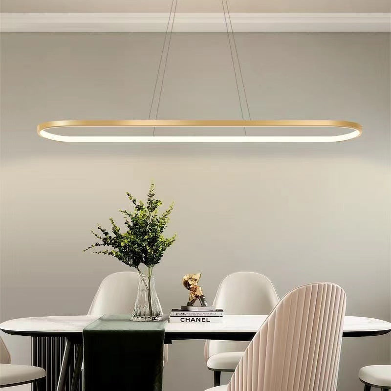 Edge Moderne Kreis LED Pendelleuchte aus Metall für Esszimmer - Cueteks