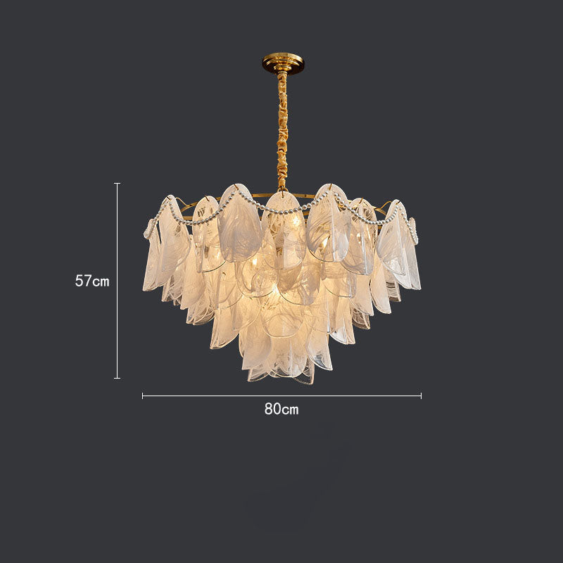 Contemporary Cloud-Inspired Frosted Glass Living Room Chandelier - Cueteks