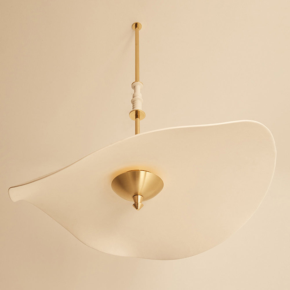 Art Deco Gold Metal Lotus Led Light Fixtures Chandeliers - Cueteks