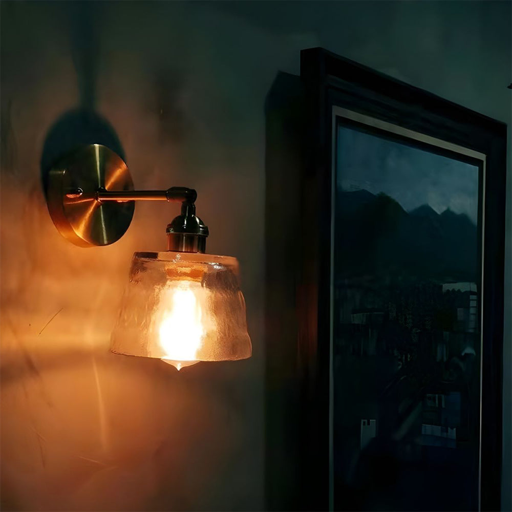 Vintage Glass Adjustable Wall Sconce - Cueteks