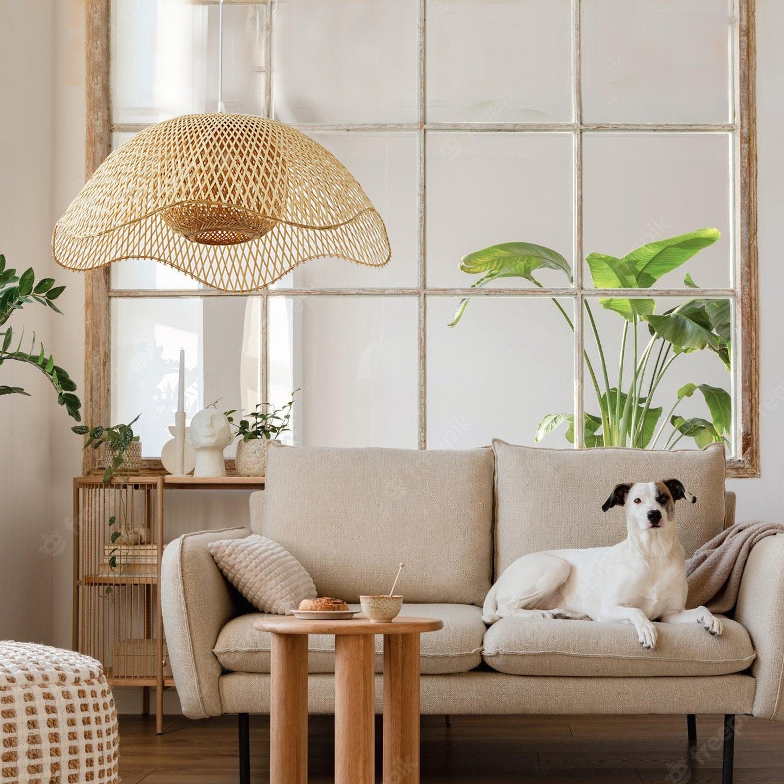 Bamboo Woven Hanging Lighting - Cueteks