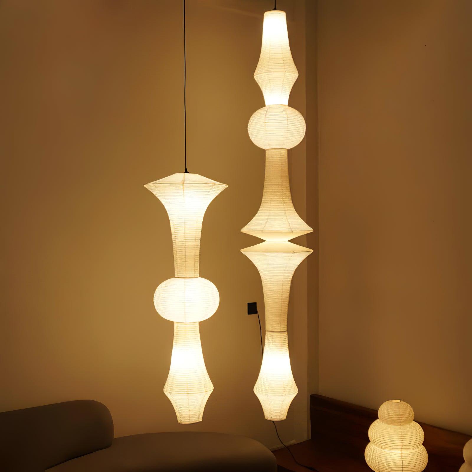 Washi Paper E Pendant Light - Cueteks