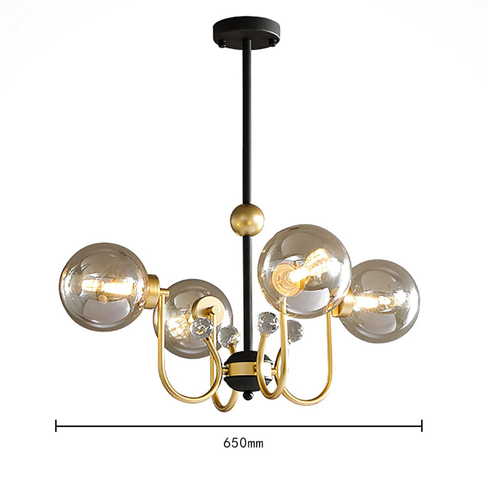 Black Adjustable Sputnik Chandeliers - Cueteks
