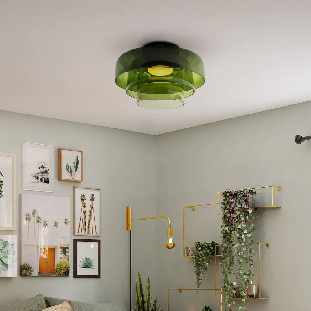 Morandi Modern Simple Creative Glass Flush Mount Ceiling Light - Cueteks
